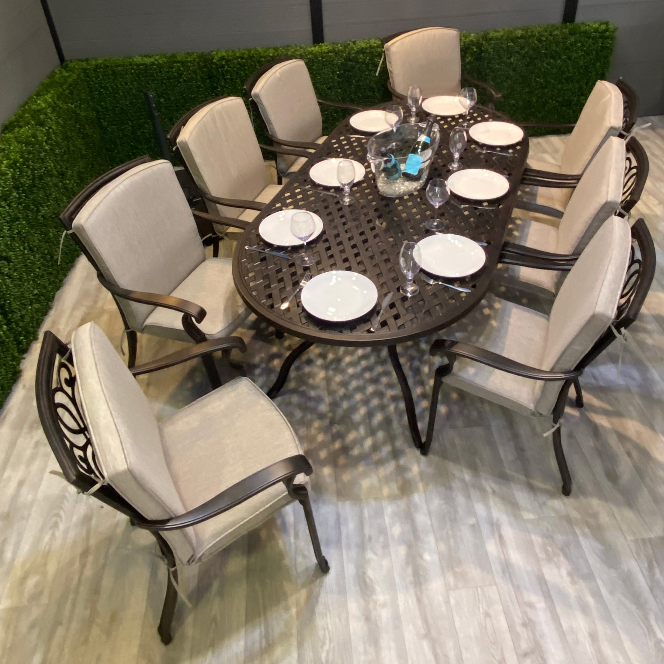 Metal dining set