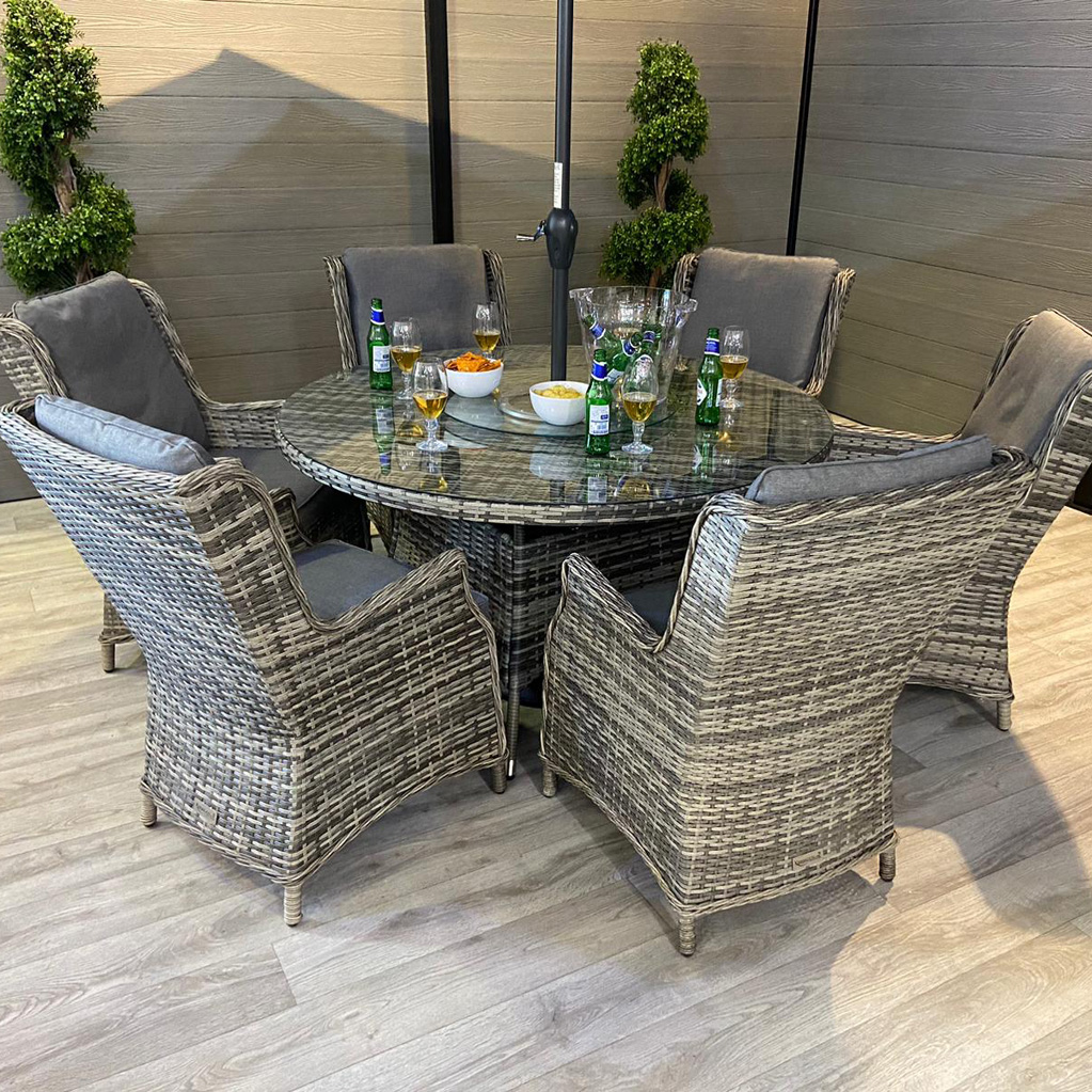 Malmo St James 6 Chair Dining Set Outside Edge Garden Furniture